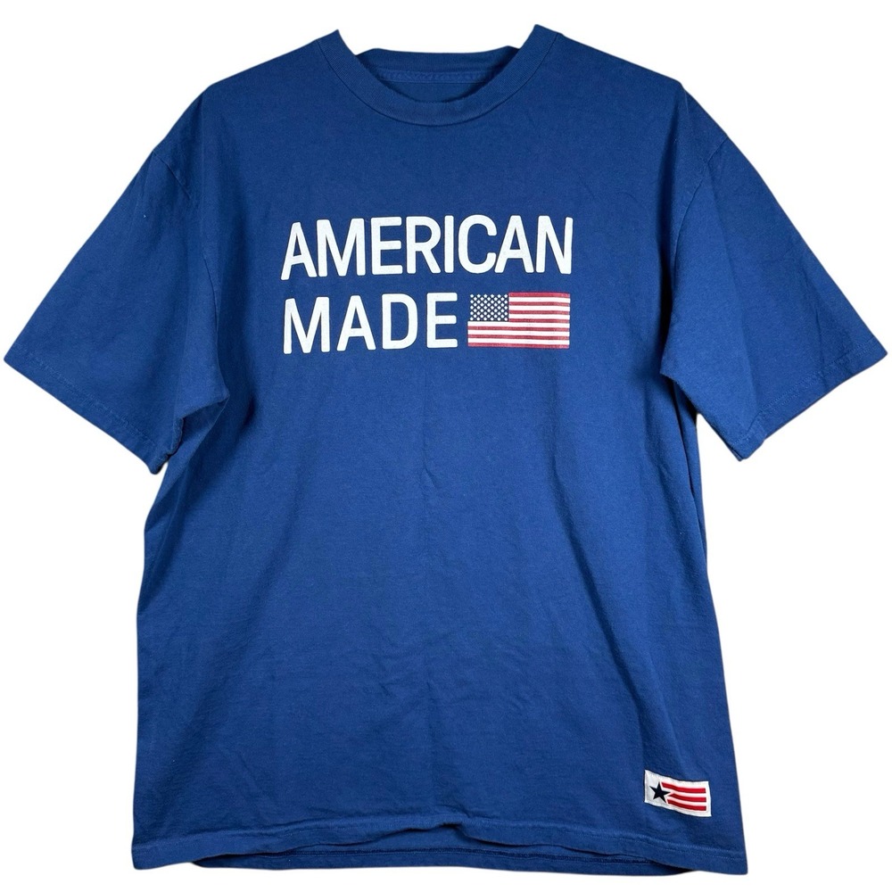 American Giant Flag Collection T Shirt Mens XL Blue American Made USA